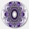 Designart - Purple Fractal Pattern with Circles' Abstract Round Circle Metal Wall Art